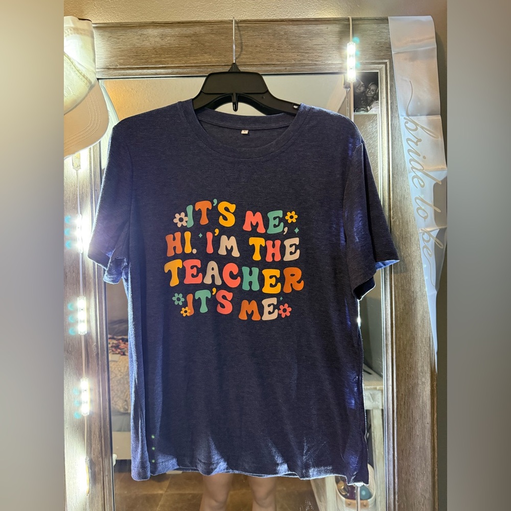 Teacher Graphic Tee - Navy Blue